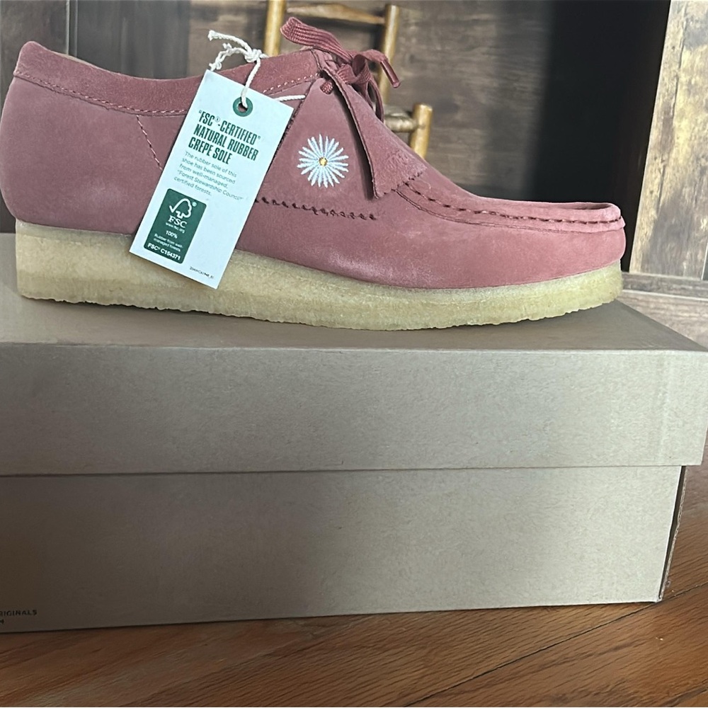 Clarks Terracotta Suede Wallabee Shoes